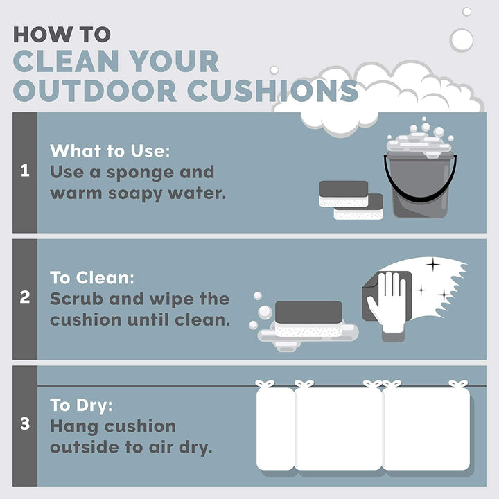 Outdoor 24 X Deep Seat Set 24" L W 5 75" H Black Damask Bohemian Eclectic Polyester Fade Resistant Uv Water - Diamond Home USA