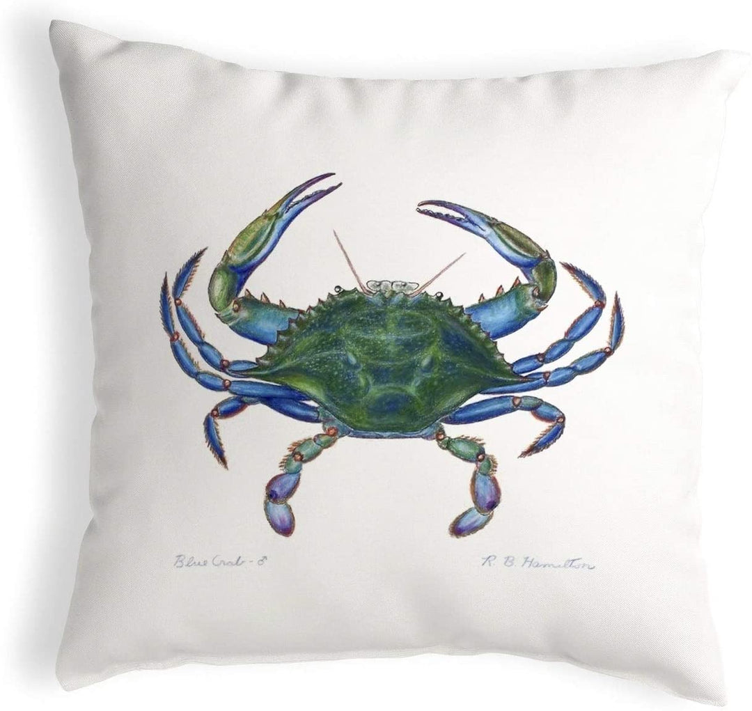 Blue Crab Male Small No Cord Pillow 12x12 Color Graphic