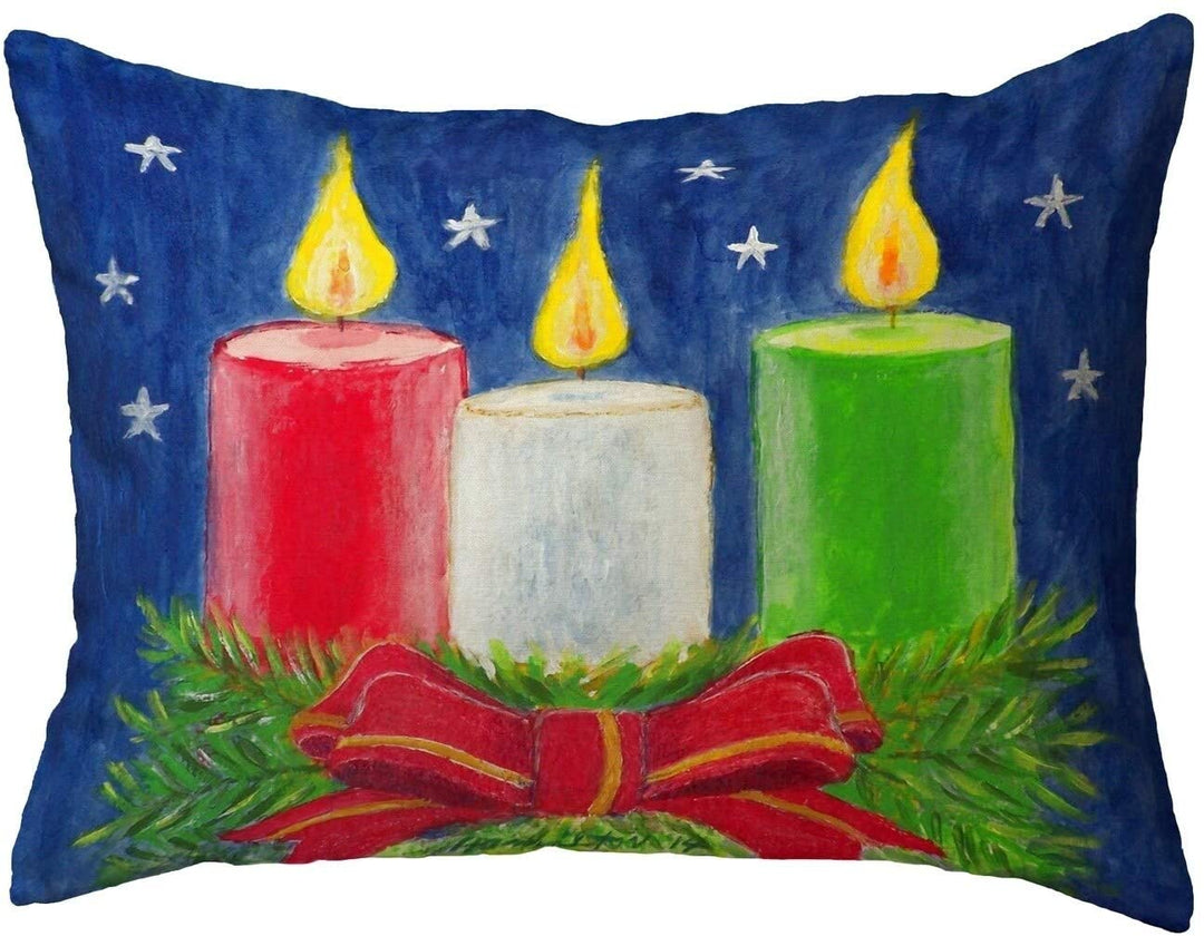 hristmas andles Small No ord Pillow 11x14 olor Graphic