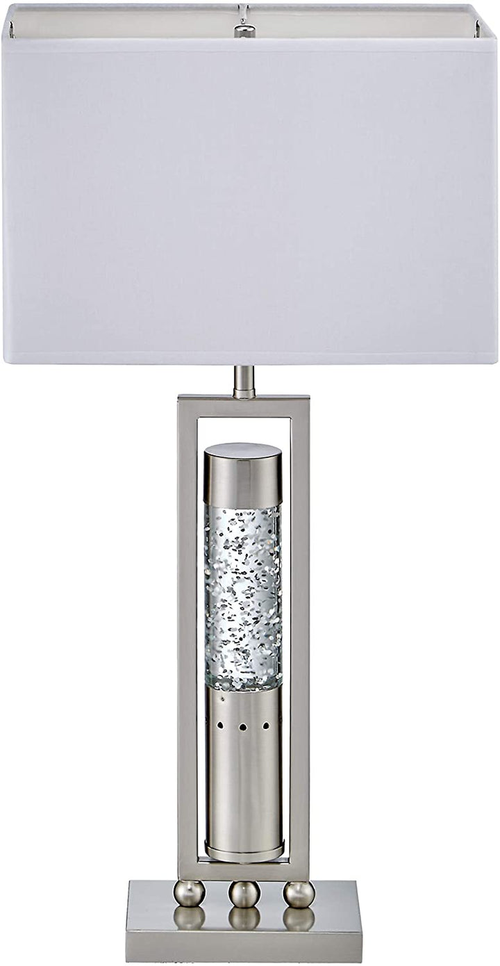 Table Lamp Silver White Modern Contemporary Nickel - Diamond Home USA