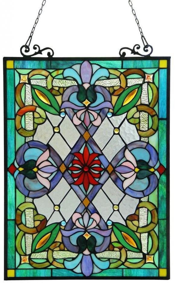 Tiffany Victorian Design 'Tree Life' Window Panel Color
