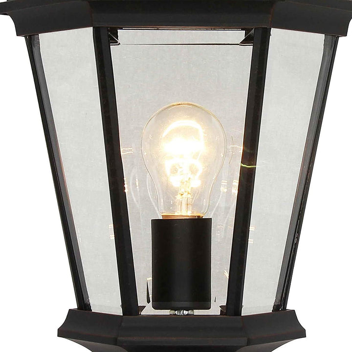 1 Light Outdoor Post Lantern Oil Rubbed Bronze Dimmable