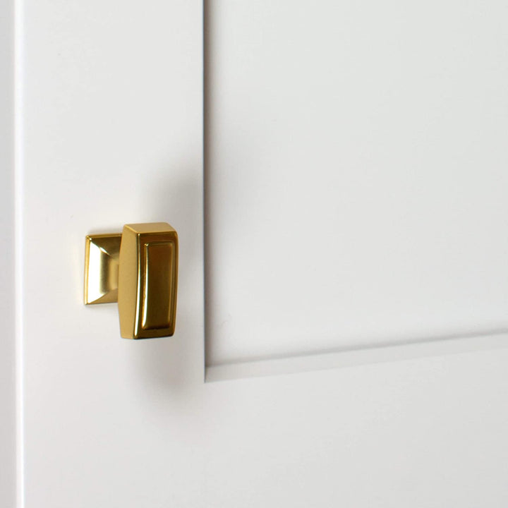 25 pk 1 1/8 X 1/2 Gold Transitional Cabinet Knobs Brass Industrial Zinc Finish - Diamond Home USA