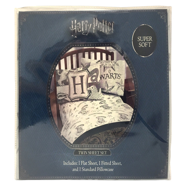 Kids Grey Harry Potter Sheet Set Twin Navy Hogwarts Bedding Star Crown Bed Sheets Birds Animal Stripe Glasses Novel Trendy Adventure Soft