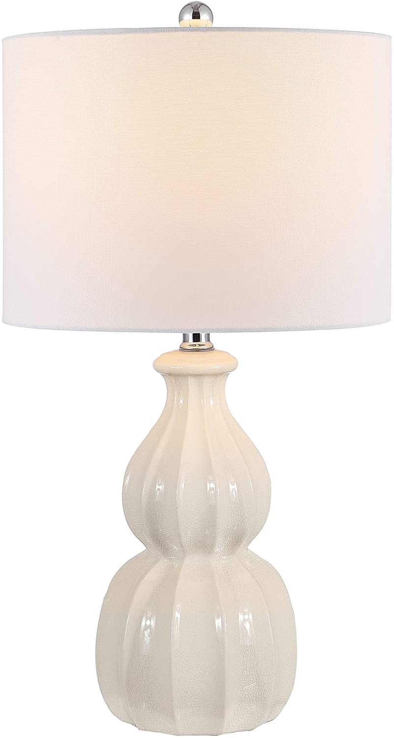 Lighting 24 5 inch Ceramic Table Lamp 14" X 24 5" White Modern Contemporary Traditional Chrome Bulbs Included - Diamond Home USA