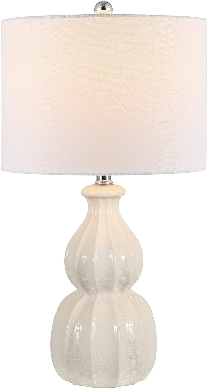 Lighting 24 5 inch Ceramic Table Lamp 14" X 24 5" White Modern Contemporary Traditional Chrome Bulbs Included - Diamond Home USA