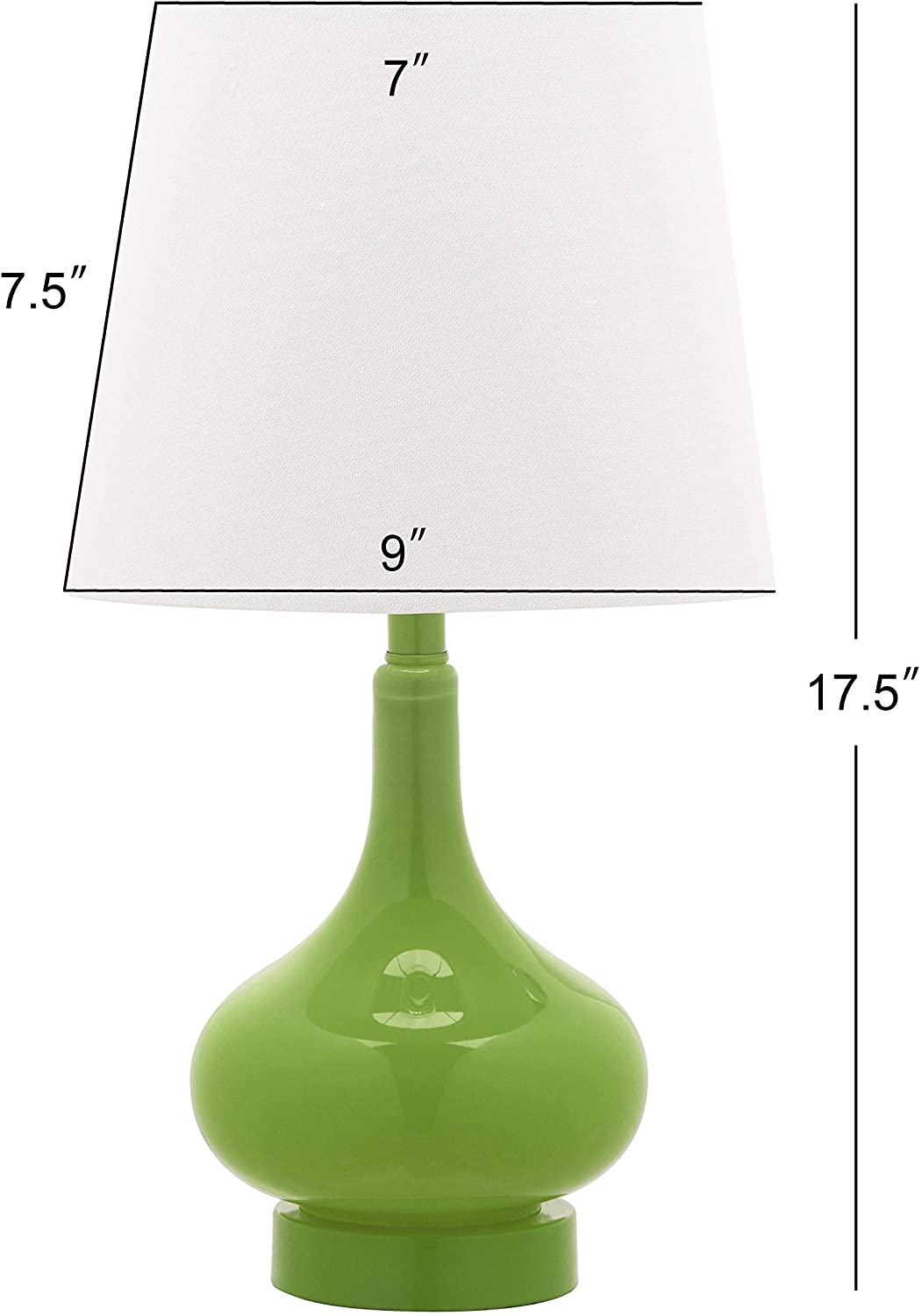 Kids Lighting 17 5 inch Amy Green Mini Table Lamp 9"x9"x17 5" Modern Contemporary Nautical Coastal Glass Bulbs Included - Diamond Home USA