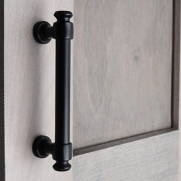 10 pk 3 3/4 Center Matte Black Classic Euro Cabinet Pull Traditional Metal - Diamond Home USA
