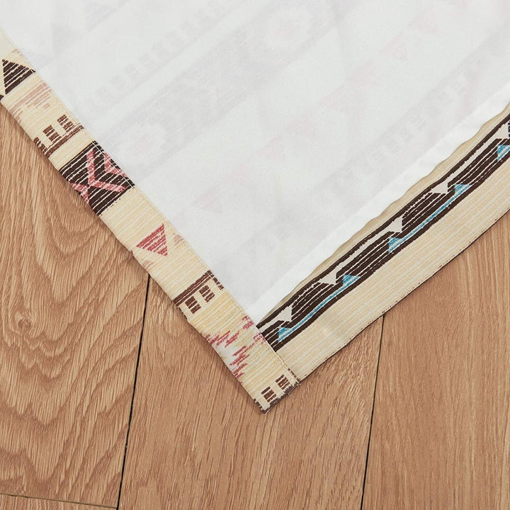 Tan Grommet top Window Valance Beige Chevron Geometric Stripe 100% Polyester Lined - Diamond Home USA
