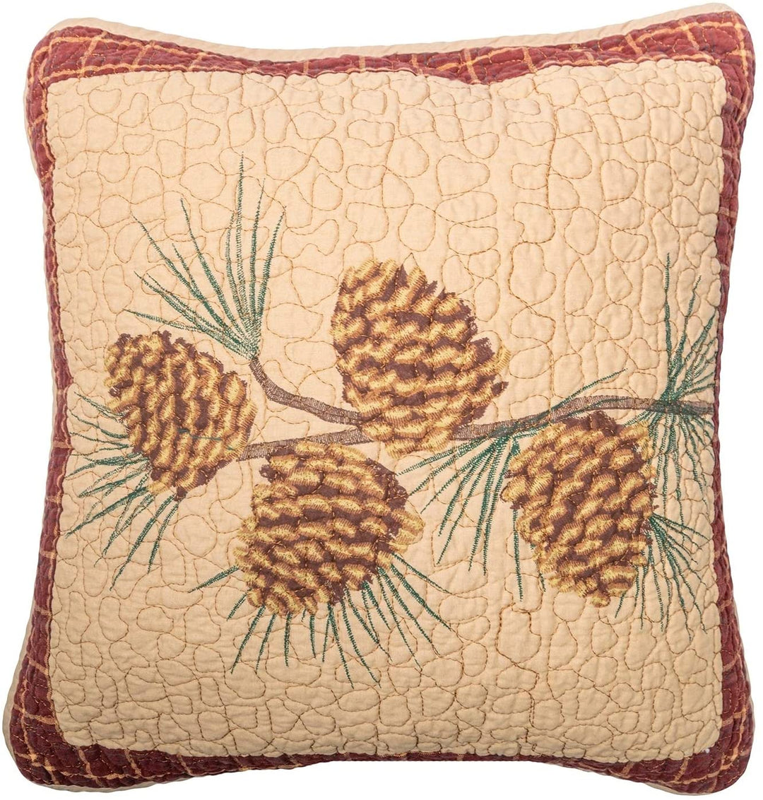 Pine Lodge Branch Decorative Pillow lor Patchwork Cabin