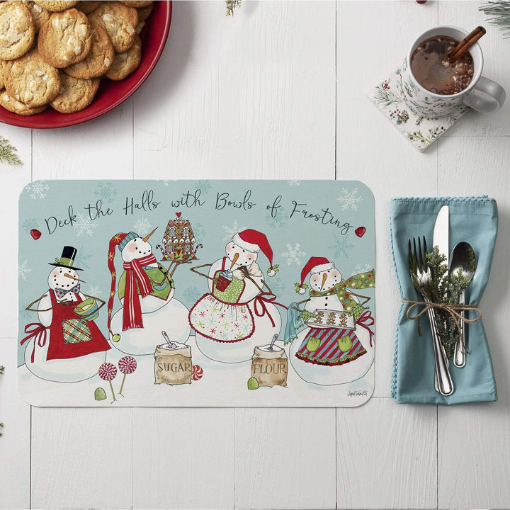 Wipe Clean Placemats Set 4 Baked Love Color Rectangle Plastic - Diamond Home USA