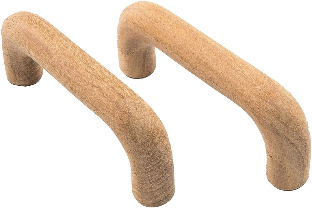 Teak Handle Drawer Pull Brown Traditional Wood Natural Finish - Diamond Home USA