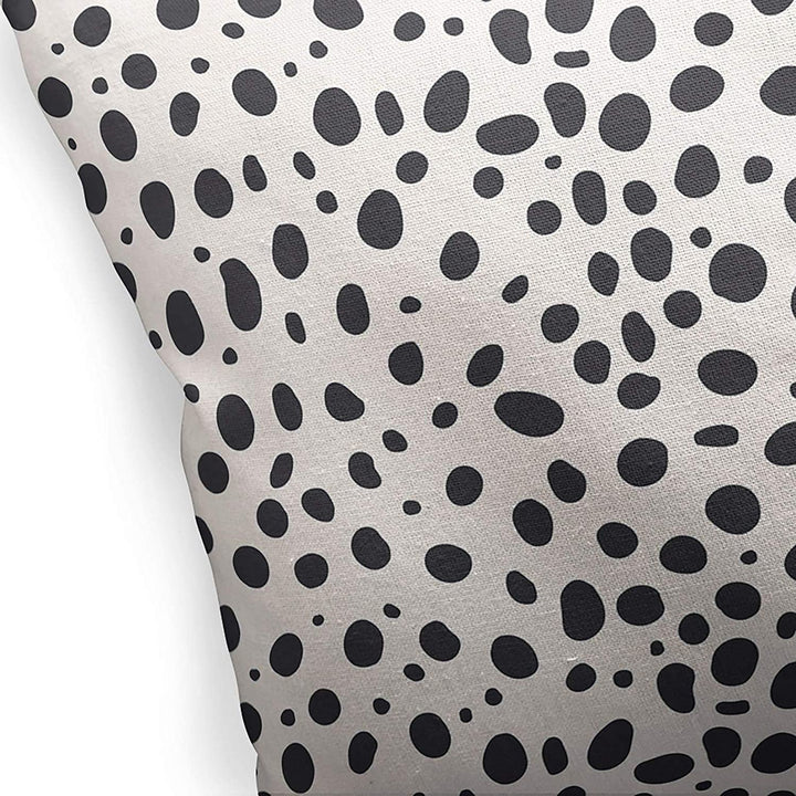 Cheetah Black Spot Indoor|Outdoor Pillow by Marina 18x18 Black Bohemian Eclectic Polyester Removable Cover