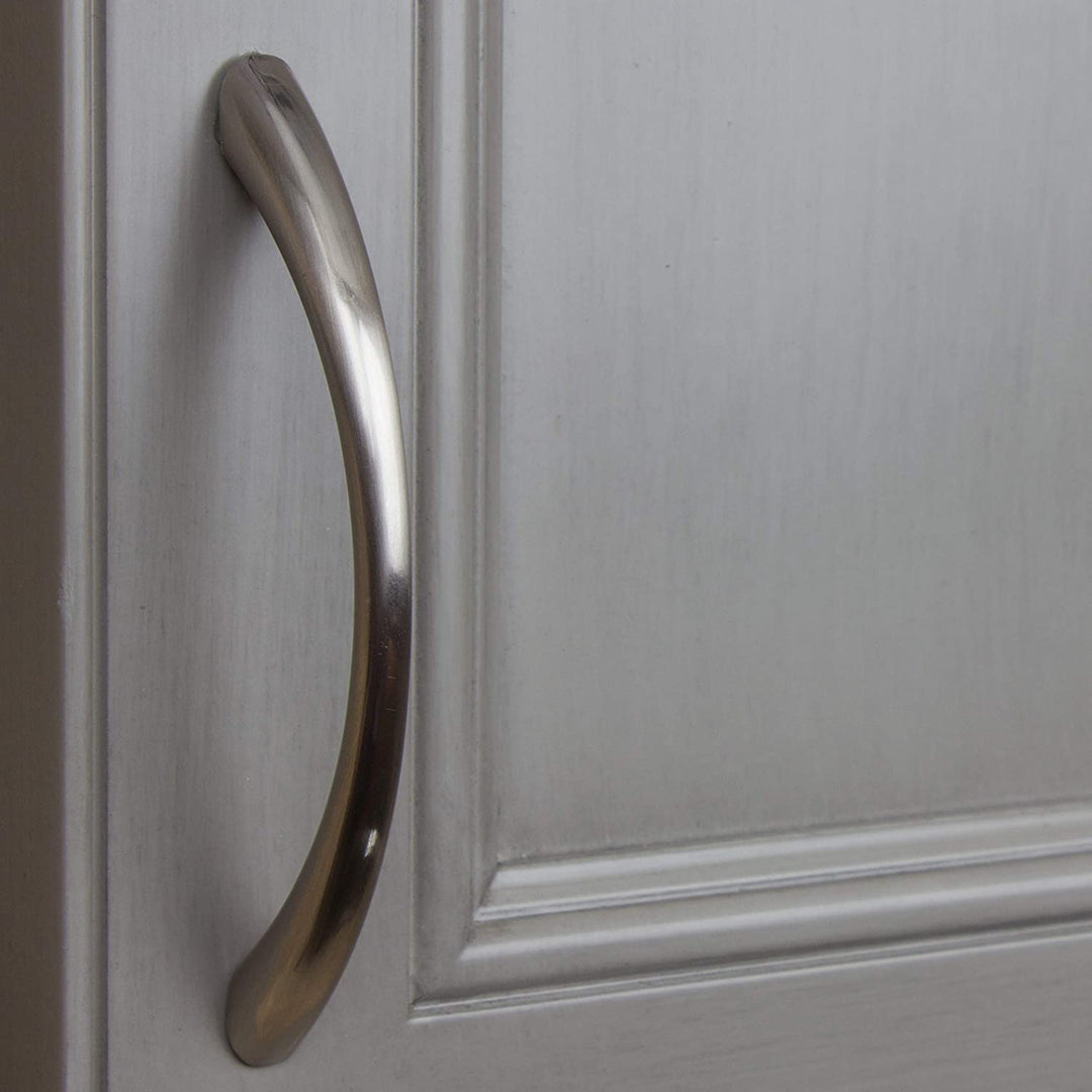 3 75 inch Satin Nickel Loop Pulls (Case 25) Grey Metal Finish - Diamond Home USA