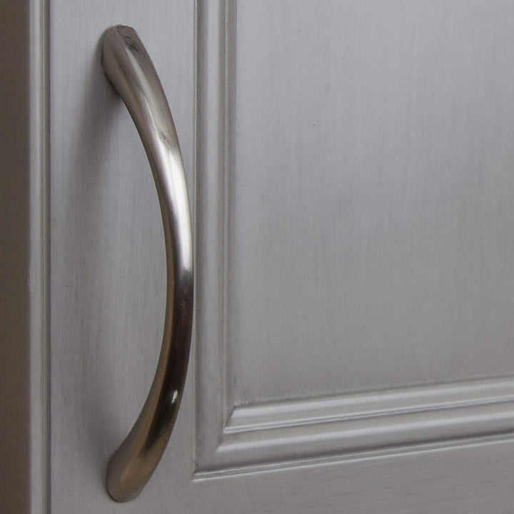 3 75 inch Satin Nickel Loop Pulls (Case 25) Grey Metal Finish - Diamond Home USA