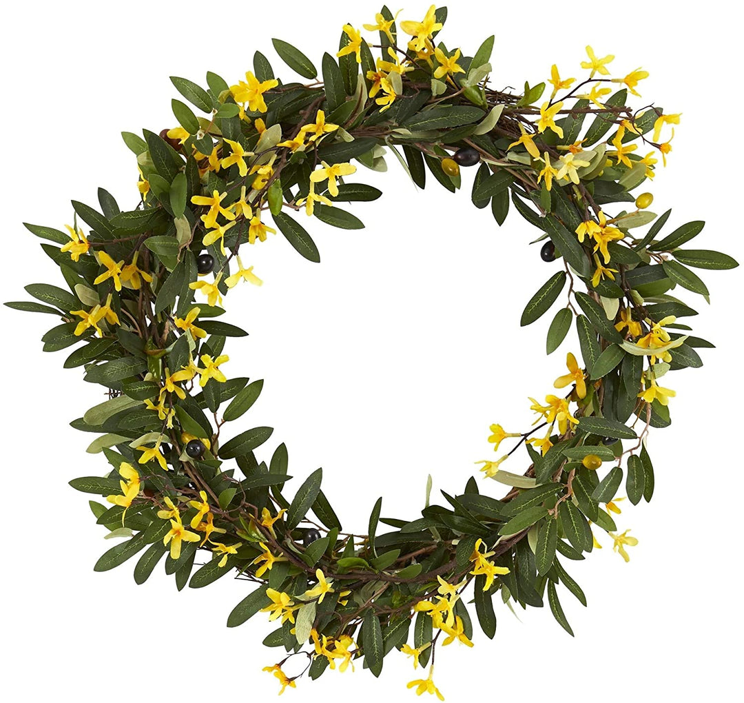 20" Olive Artificial Wreath Green