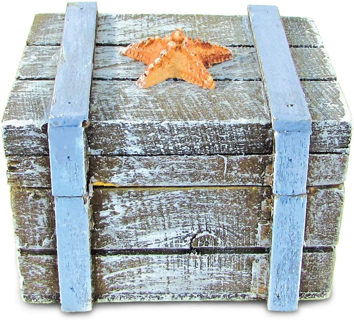 Gift Souvenir Pacific Jewelry Box Large Small Nautical Decor (Set 2) Color Coastal Plastic