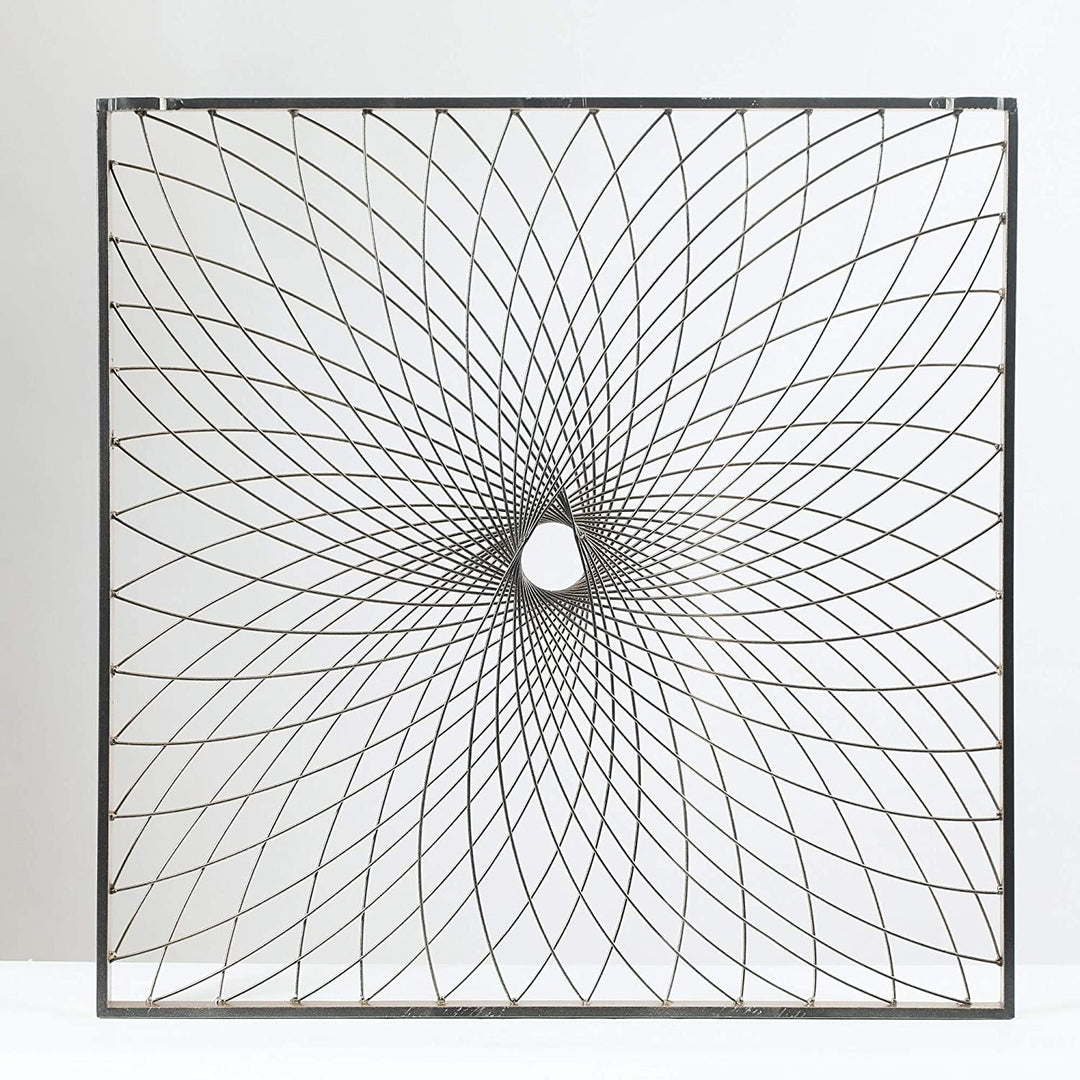 Square Metal Wall Art Gold Modern Contemporary Iron Includes Hardware