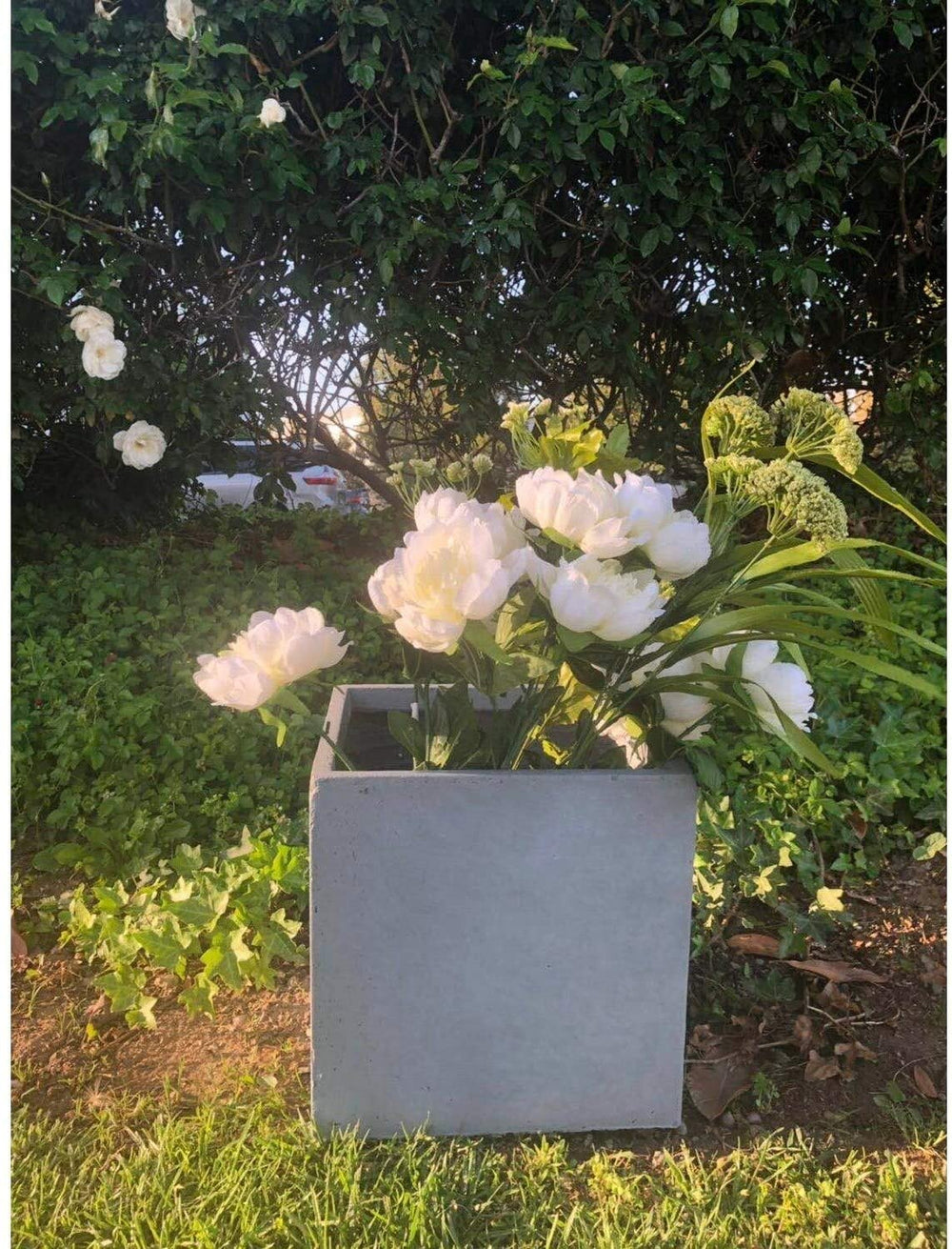 Lightweight Concrete Modern Square Cement Color Planter Small 9 8'x9 8'x9 8' Grey Rectangular