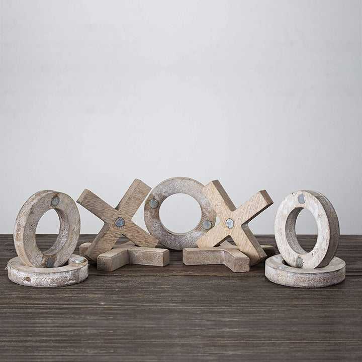 Hanging Message Memo Board Wood/Metal Magnetic Tic tac Toe Farmhouse Decor Modern Contemporary