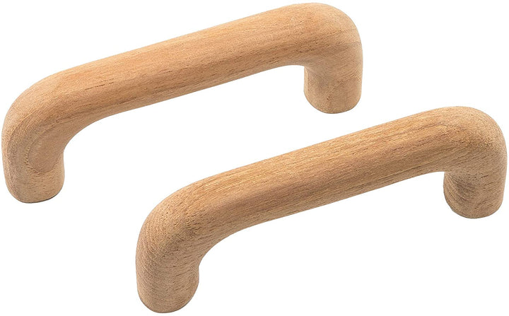 Teak Handle Drawer Pull Brown Traditional Wood Natural