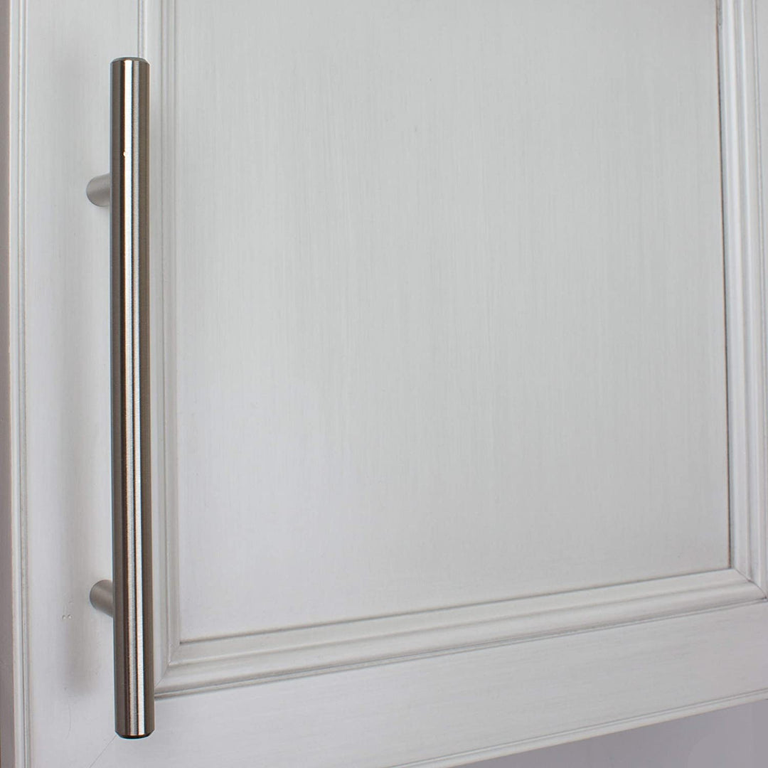 8 inch Solid Stainless Steel Finish 5 inch CC Cabinet Bar Pulls (Pack 10) Grey Metal Nickel - Diamond Home USA