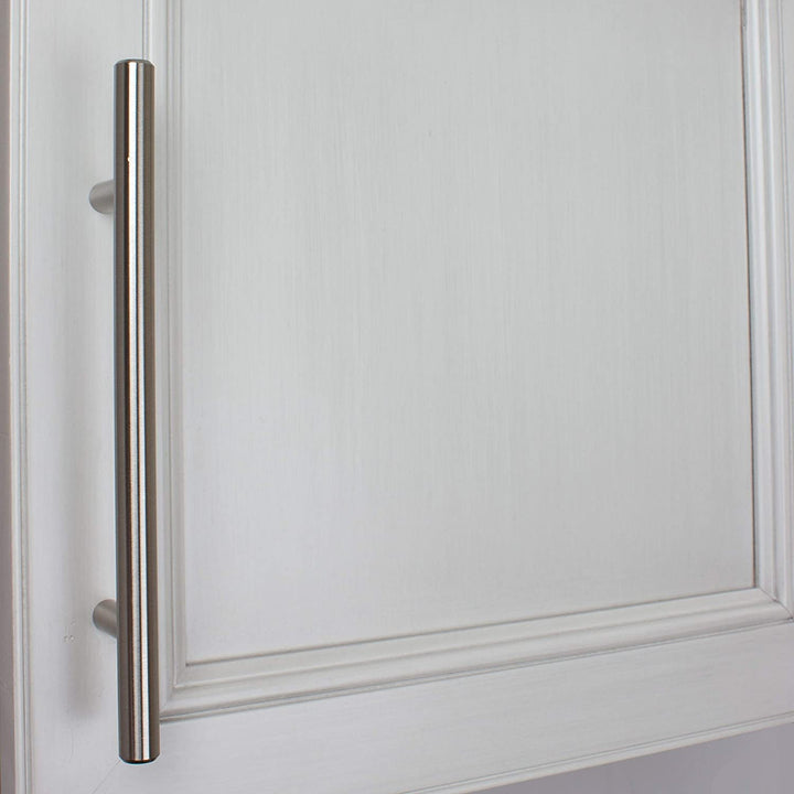 8 inch Solid Stainless Steel Finish 5 inch CC Cabinet Bar Pulls (Pack 10) Grey Metal Nickel - Diamond Home USA