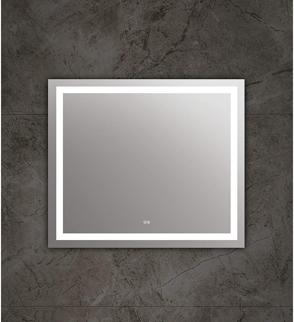 Frameless Wall Mounted Led Bathroom Mirror Colorless Modern Contemporary Lighted - Diamond Home USA
