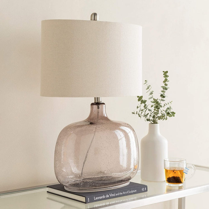 Casual Ali Table Lamp Clear Grey Modern Contemporary Transitional