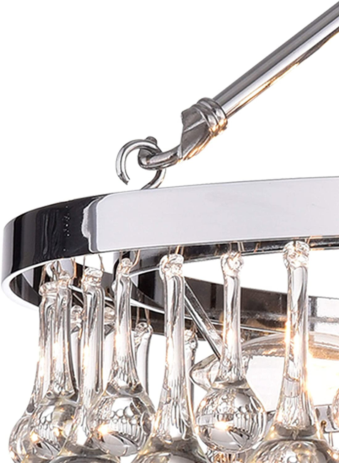 5 Light Tiered Chandelier Modern Contemporary Glass Dimmable - Diamond Home USA