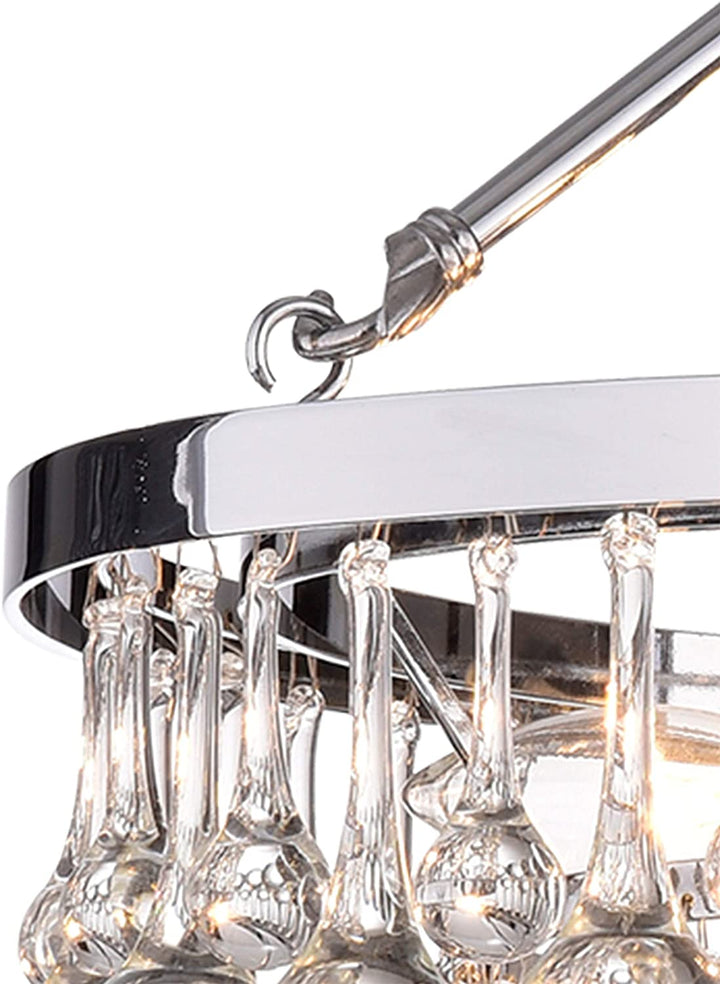 5 Light Tiered Chandelier Modern Contemporary Glass Dimmable - Diamond Home USA