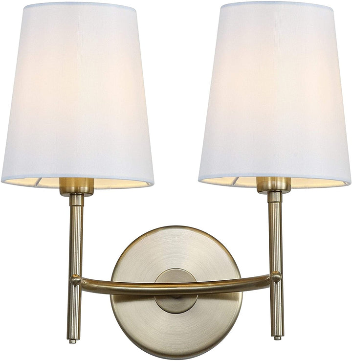 Lighting Two Light Led Wall Sconce Metallic Traditional Wrought Iron Brass Bulbs Included - Diamond Home USA