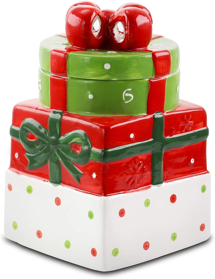 Christmas Estate 7 5 Inch Gift Box Holiday Cookie Jar