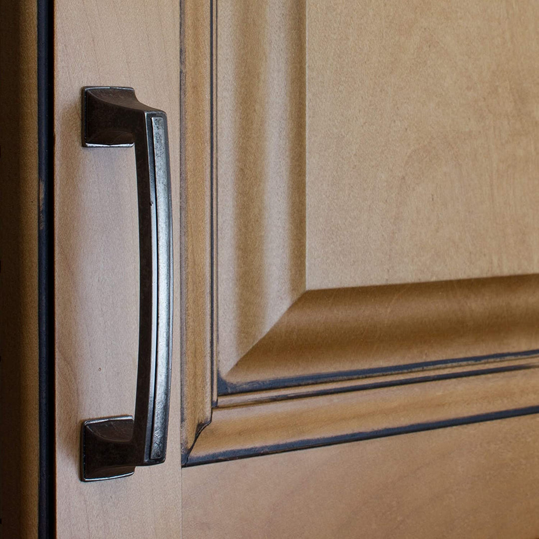 5 Pack 3 3/4 Cc Weathered Nickel Base Cabinet Pulls Industrial Zinc - Diamond Home USA