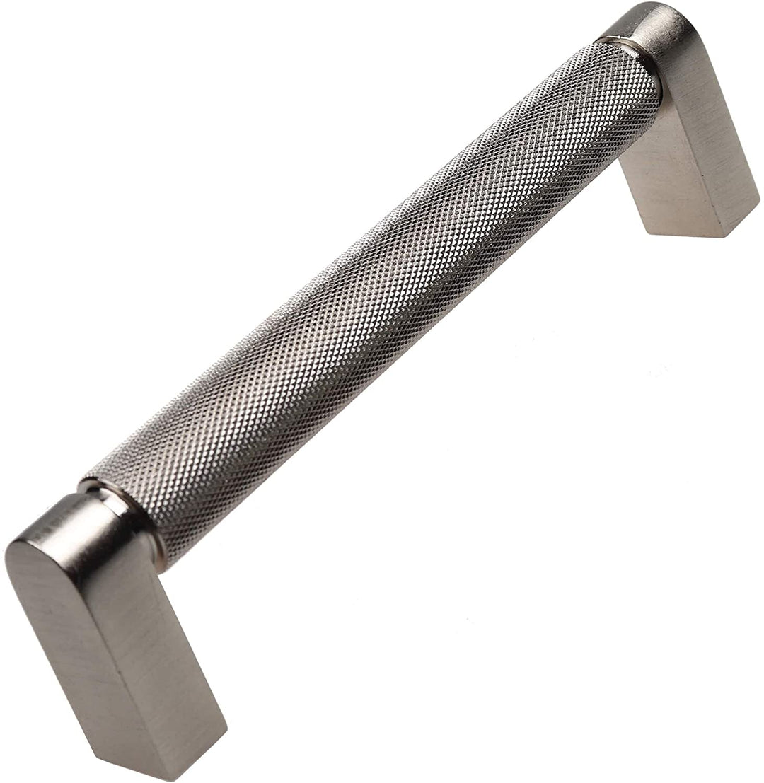 5 Pack 5 inch Center Solid Bar Pull Satin Nickel Modern