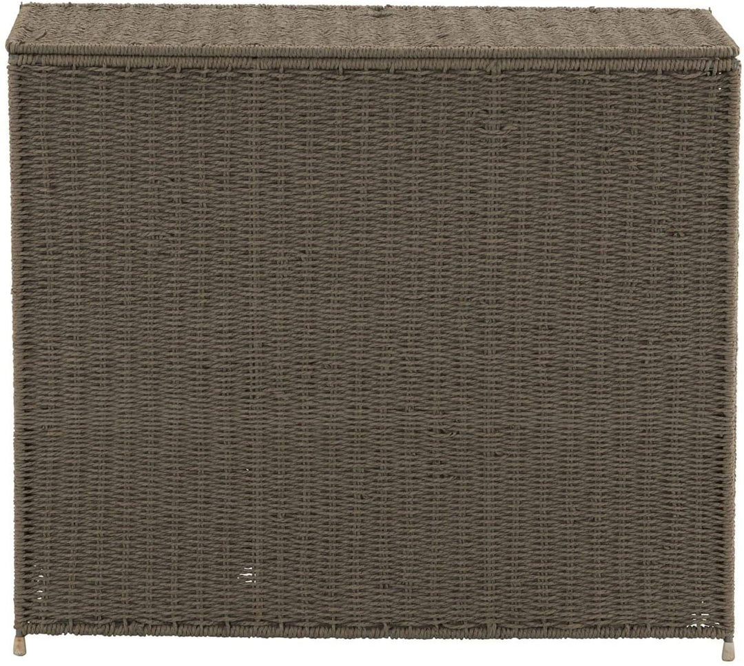 MISC Paper Rope 3 Bag Hamper Sorter Grey 28 25h X 33w 14d Brown Natural Fiber Includes Lid