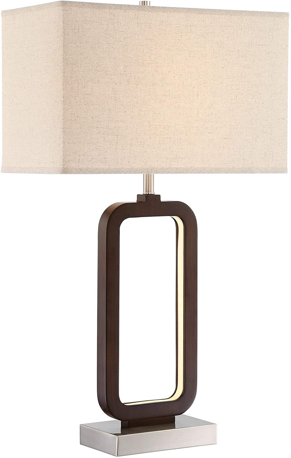 2 Light Table Lamp Brown Modern
