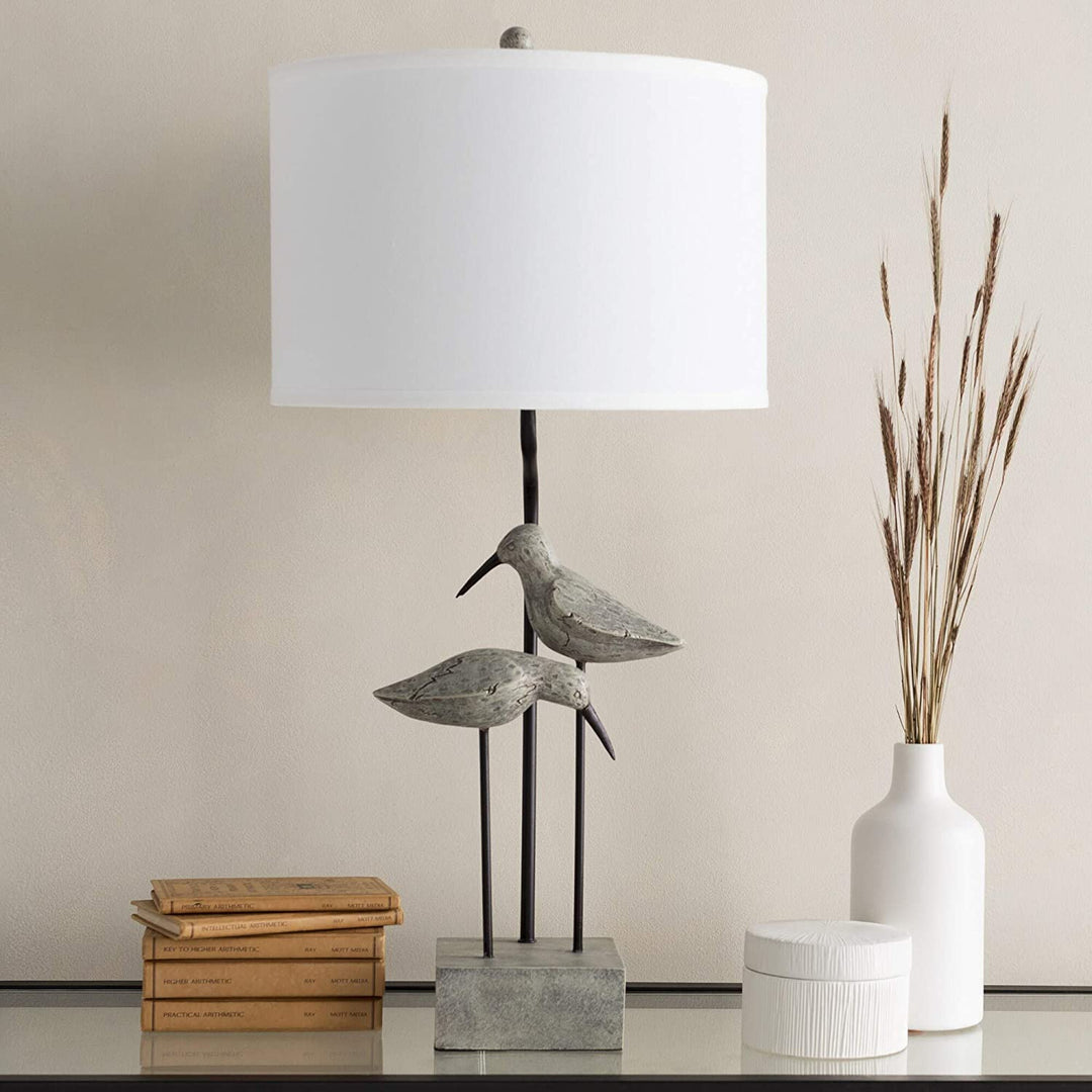 Contemporary Table Lamp Grey White