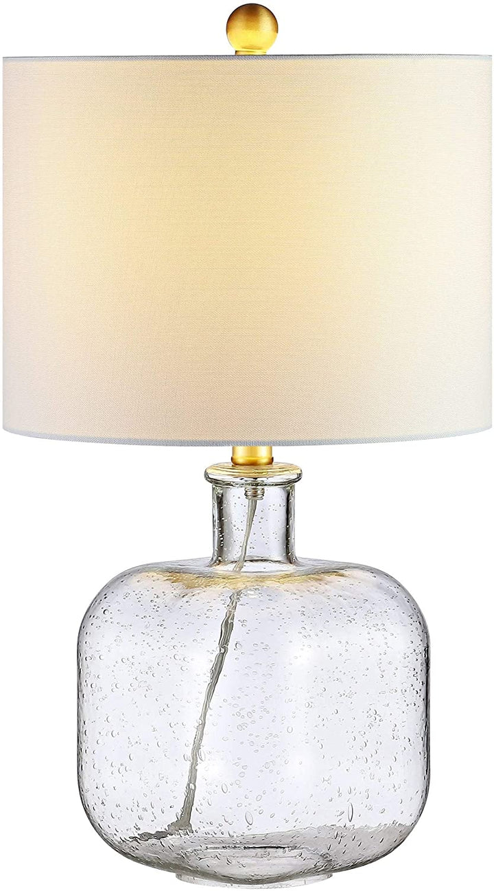 Lighting 21 inch Clear/Brass Gold Led Table Lamp 12" W X L 21 5" H Clear Modern Contemporary Bulbs Included