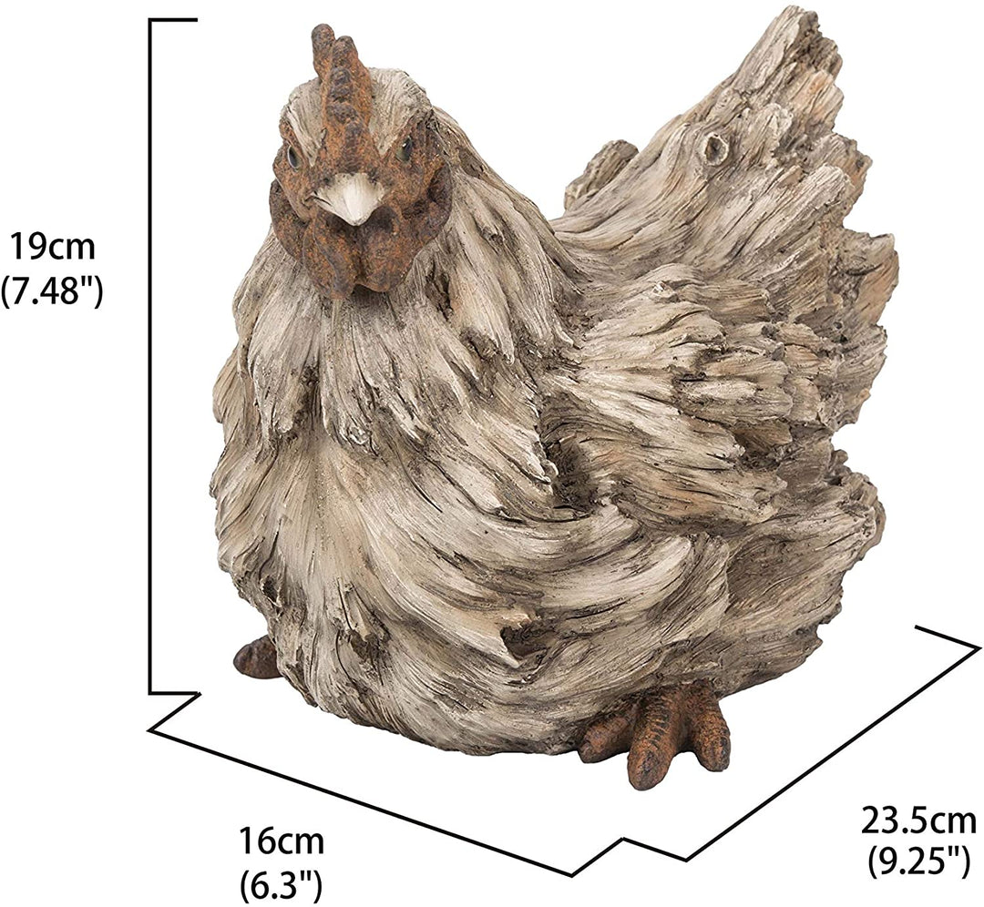 Squatting Hen Statue Polyresin - Diamond Home USA