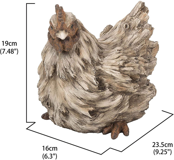 Squatting Hen Statue Polyresin - Diamond Home USA
