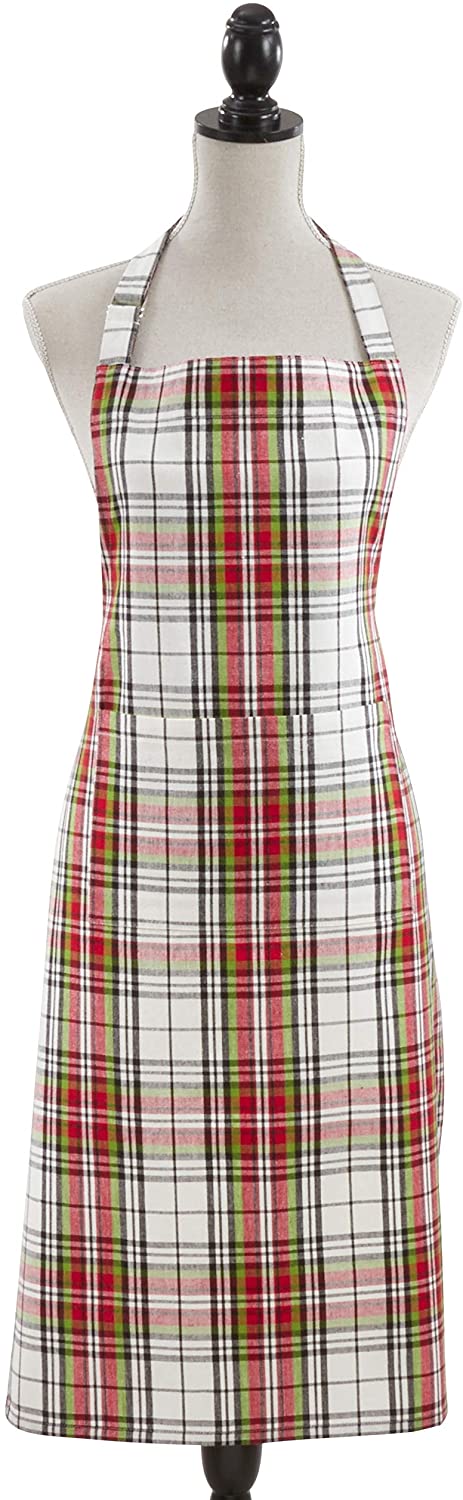 Kitchen Apron Rich Plaid Pattern