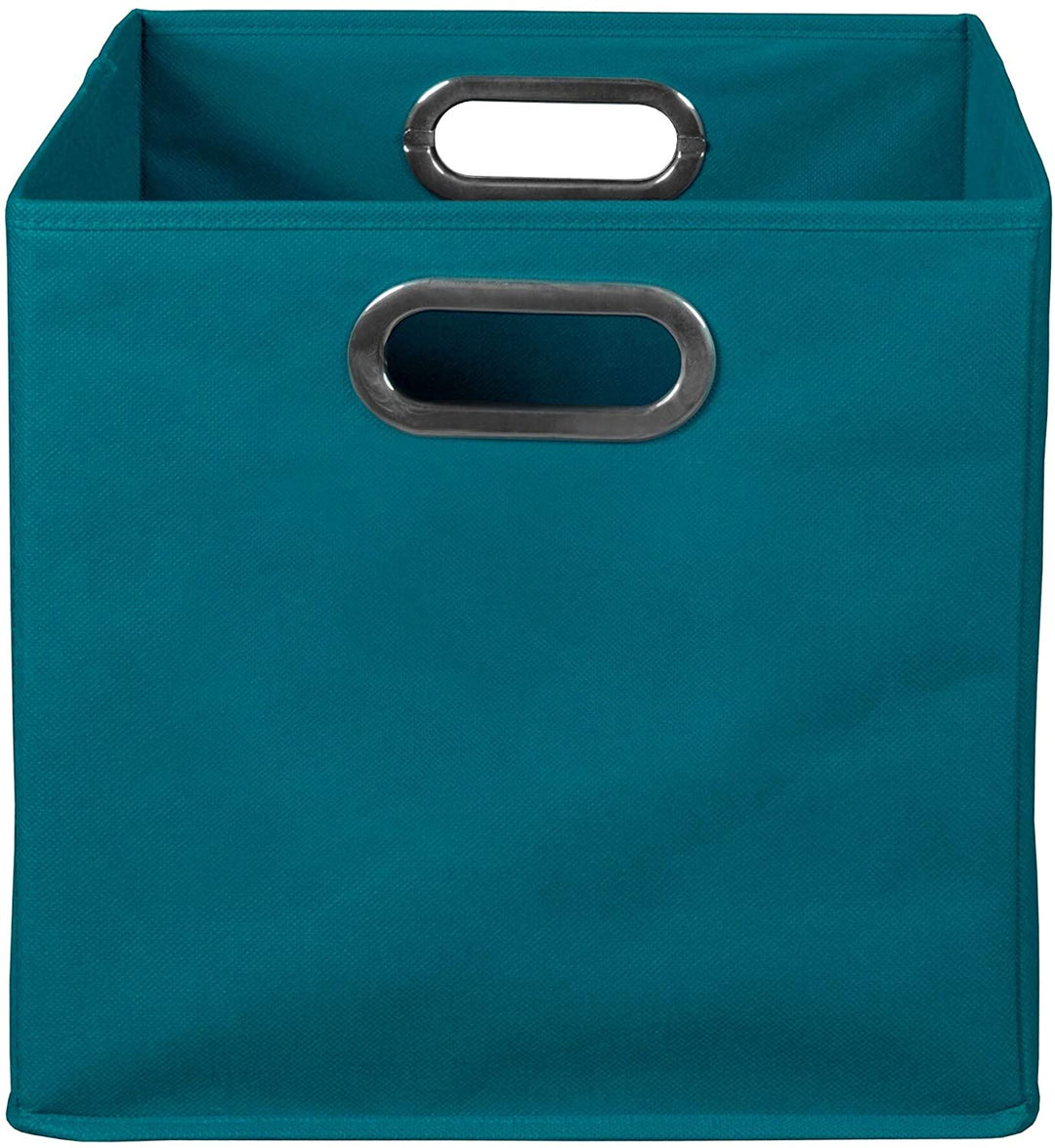 Foldable Fabric Storage Teal Green Modern Contemporary Polypropylene Textured - Diamond Home USA