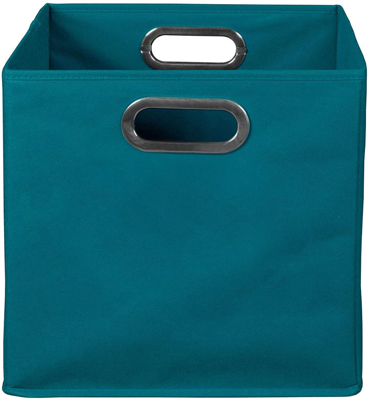 Foldable Fabric Storage Teal Green Modern Contemporary Polypropylene Textured - Diamond Home USA