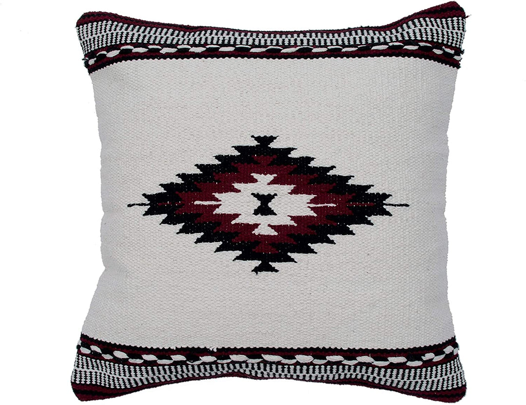 Handmade Cotton 20'' Throw Pillows (Set Two) Black Off White