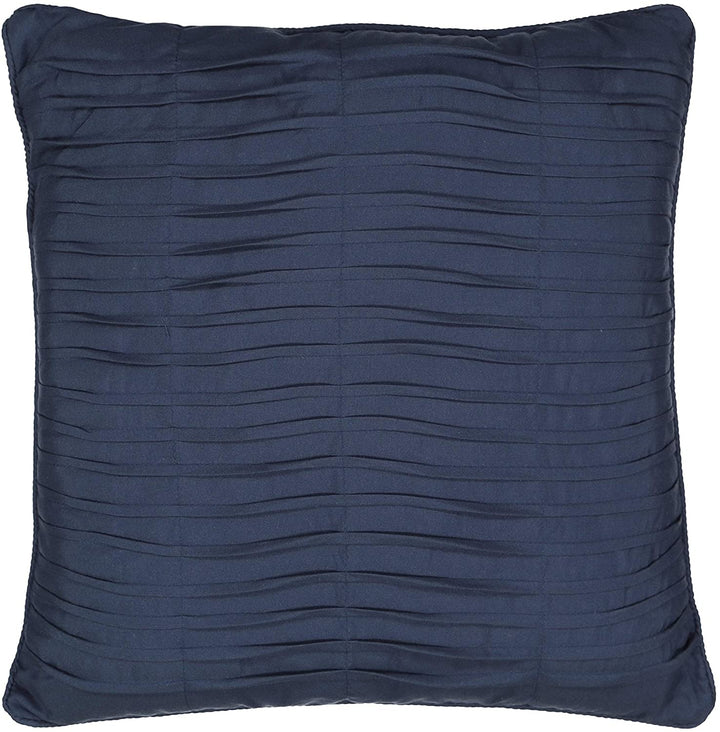 Pleated Decorative Pillow Blue Geometric Traditional