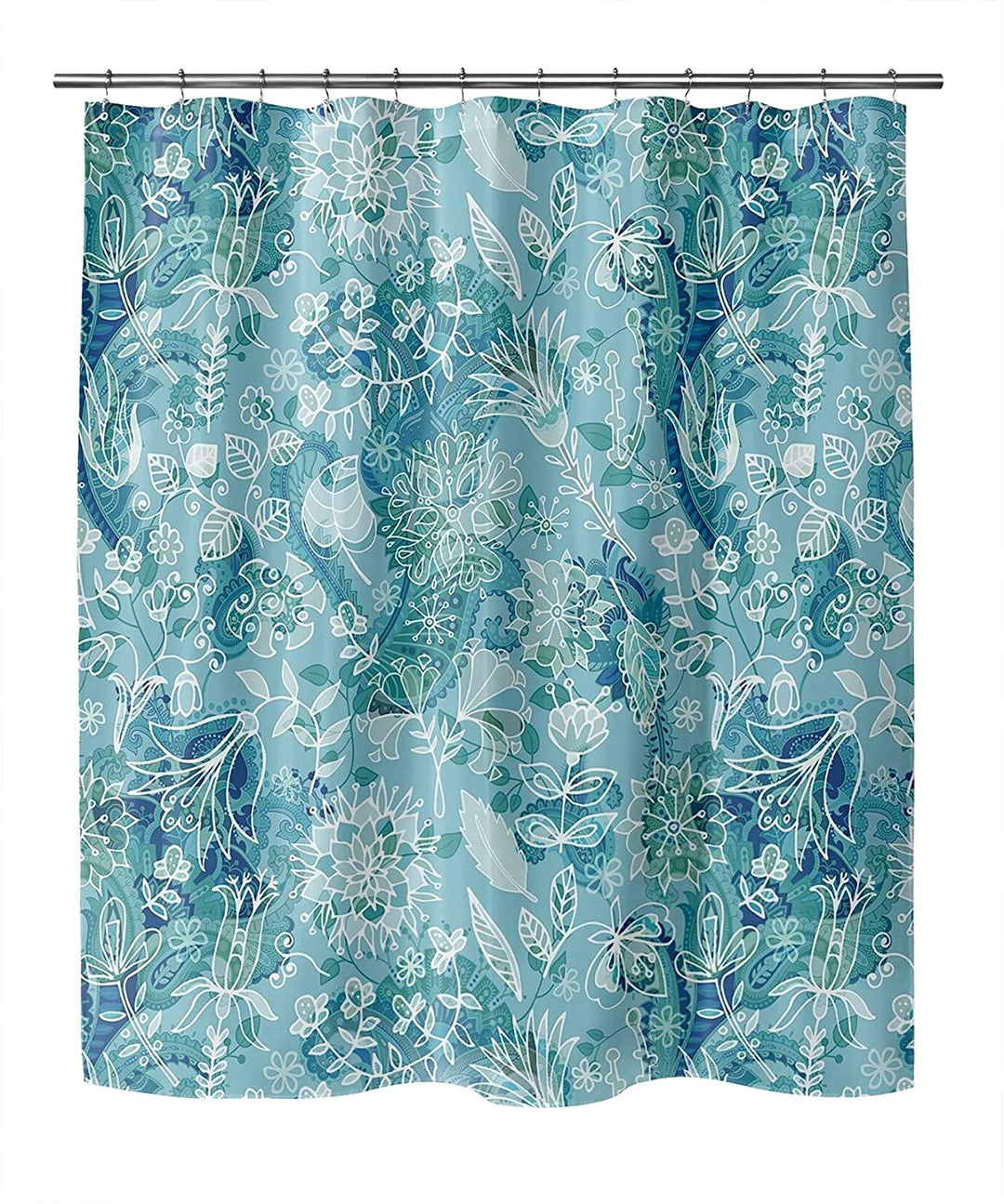Shower Curtain by 71x74 Blue Floral Cottage