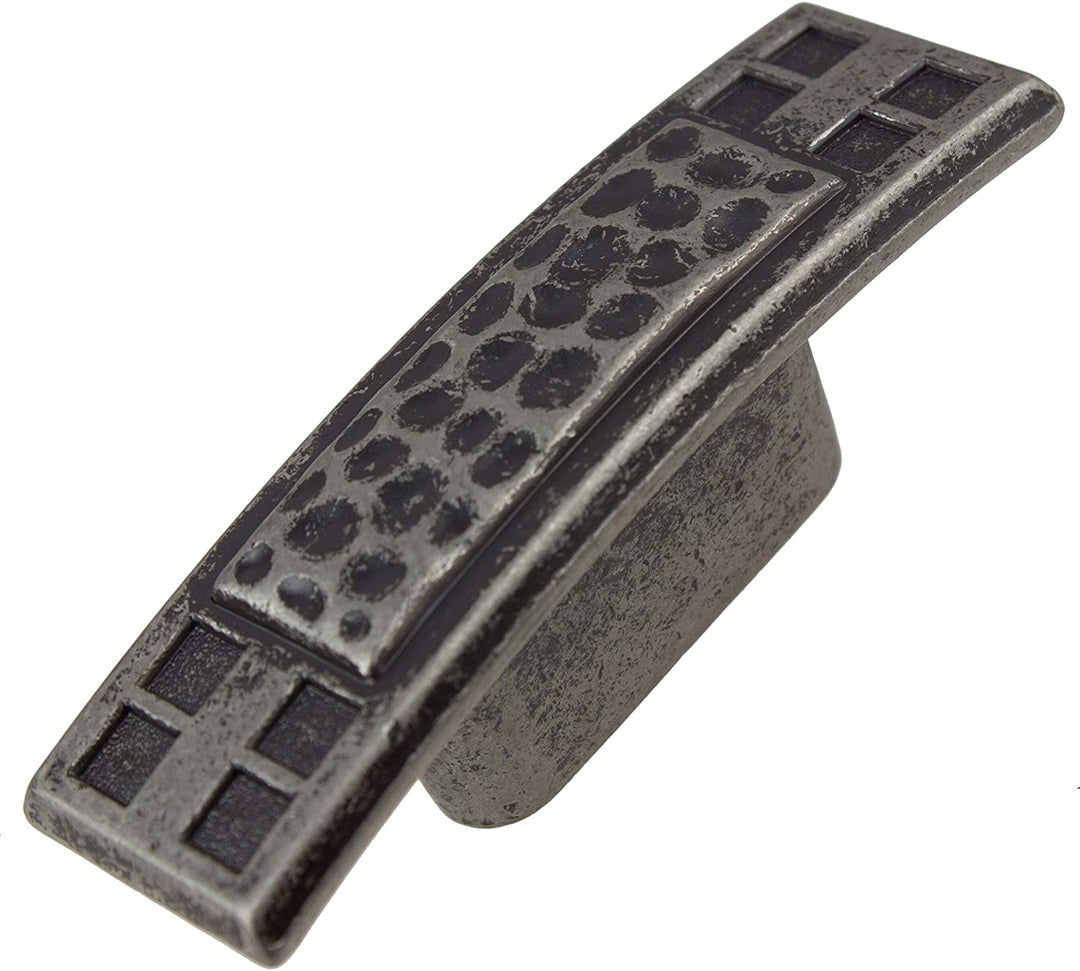 5 Pack 2 1/2 Weathered Nickel Rustic Hammered Cabinet