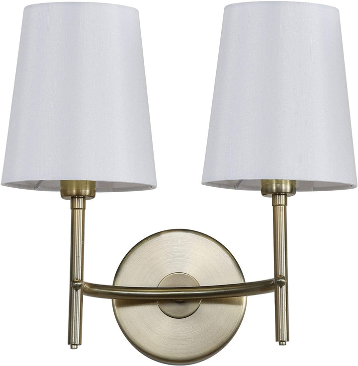 Lighting Two Light Led Wall Sconce Metallic Traditional Wrought Iron Brass Bulbs Included - Diamond Home USA