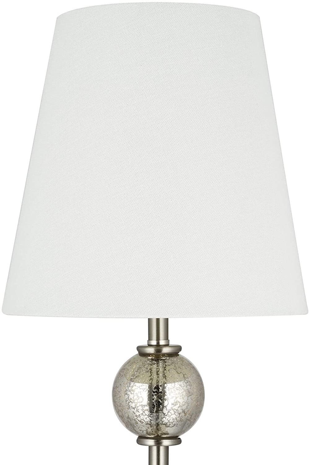 3 Piece Table Floor Lamp Combo Glass 58" Silver Transitional Nickel - Diamond Home USA